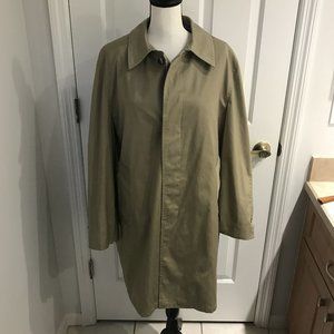 Vintage Trench Coat with Removable Fur Liner 42s